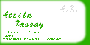 attila kassay business card